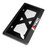 TRD Carbon Look License Plate Cover Protector Shield Frame + Bracket TOYOTA