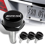 X4 NEW Car License Plate Frame Bolts Screws Caps Cover for Mercedes Benz CLA AMG
