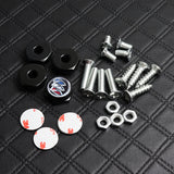 Buick 4PCS Car License Plate Frame Screw Black Bolt Cap Cover Fit For All Models New