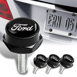 Ford Set For 06-20 Ford Fusion/03-19 Fiesta MK5 Xenon White LED 6000K License Plate Light with Screw Bolt Caps