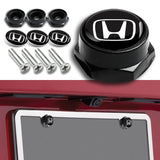 4PCS New Car License Plate Frame Screw Bolt Cap Cover Fit For Honda All Models