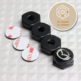 Black 4Pcs Mazda Car License Plate Frame Screw Bolt Cap Cover Screw Bolts Nuts