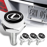 Lexus Stainless Steel 2pcs License Plate Frame with Caps Bolt Brand New SET