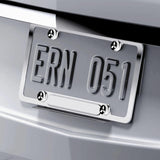 Mitsubishi 4pcs New Chrome Car License Plate Bolts Frame Screw Caps Covers