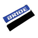 BRIDE Blue Soft Fabric Seat Belt Cover Shoulder Pads Fabric Racing Seat Material