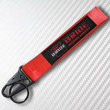 Universal Keychain Metal Key Ring Hook Nylon Strap Lanyard for BRIDE RACING Brand New
