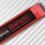 Universal Keychain Metal Key Ring Hook Nylon Strap Lanyard for BRIDE RACING Brand New