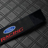 Ford Racing Black keychain with Metal Key Ring
