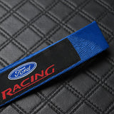 Ford Racing Blue Keychain with Metal Key Ring