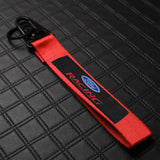 Ford Racing Red Keychain with Metal Key Ring