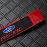 Ford Racing Red Keychain with Metal Key Ring