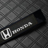 For Honda Racing Logo Keychain Metal Key Ring Hook Black Strap Nylon Lanyard