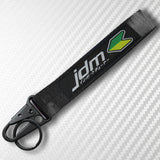 Universal Keychain Metal Key Ring Hook Nylon Strap Lanyard for JDM Brand New