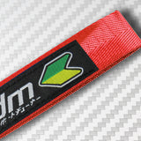 Universal Keychain Metal Key Ring Hook Nylon Strap Lanyard for JDM Brand New