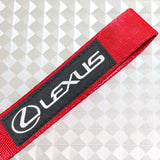 Red LEXUS Racing Keychain Metal Key Ring Hook Strap Nylon Lanyard-Universal