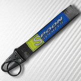 Universal Keychain Metal key Ring Hook Nylon Strap Lanyard for Spoon Sports Brand New