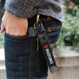 SUZUKI GSX Lanyard Double Sided Backpack Key Ring Hook Strap Metal Keychain X2