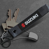 SUZUKI GSX Lanyard Double Sided Backpack Key Ring Hook Strap Metal Keychain X2