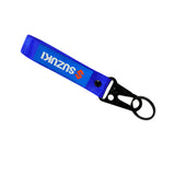Blue SUZUKI GSX Lanyard Double Sided Backpack Key Ring Hook Strap Metal Keychain X2