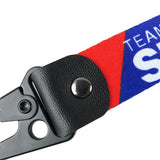 Team SUZUKI JDM Lanyard Double Sided Backpack Key Ring Hook Strap Metal Keychain X2