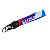 Team SUZUKI JDM Lanyard Double Sided Backpack Key Ring Hook Strap Metal Keychain X2