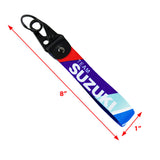 Team SUZUKI JDM Lanyard Double Sided Backpack Key Ring Hook Strap Metal Keychain X2