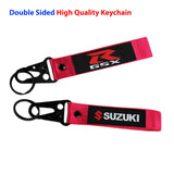 SUZUKI Racing Set of Biker Keychain Lanyard Motorcycle Strap Tag with GSX Backpack Metal Hook Key Ring