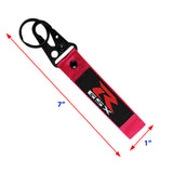 Red/Magenta SUZUKI GSX Lanyard Double Sided Backpack Key Ring Hook Strap Metal Keychain X2