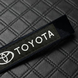 Black TOYOTA MOTORS Racing Keychain Metal Key Ring Hook Strap Nylon Lanyard-Universal