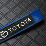 Blue TOYOTA MOTORS Racing Set Keychain Metal Key Ring with Steering Wheel Emblem