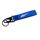 For YAMAHA JDM Lanyard Nylon Bike Backpack key Ring Hook Strap Metal Keychain X2