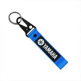 YAMAHA Racing Set of Blue/Black Biker Keychain Lanyard Motorcycle Key chain Strap Tag