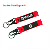 YAMAHA Racing Set of Red/Black Biker Keychain Lanyard Motorcycle Key chain Strap Tag