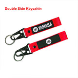 YAMAHA Racing Set of Black/Red Biker Keychain Lanyard Motorcycle Key chain Strap Tag
