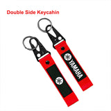 YAMAHA Racing Set of Black/Red Biker Keychain Lanyard Motorcycle Key chain Strap Tag