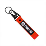 YAMAHA Racing Set of Black/Red Biker Keychain Lanyard Motorcycle Key chain Strap Tag