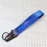 NEW BRIDE RACING BACKPACK BLACK STRAPS GRADATION CROSSBODY SHOULDER BAG W/ Blue KEYTAG