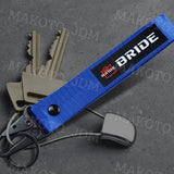 NEW BRIDE RACING BACKPACK RED STRAPS GRADATION CROSSBODY SHOULDER BAG W/ BLUE KEYTAG