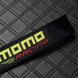MOMO Black Keychain with Metal Key Ring