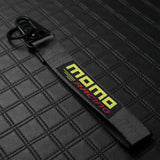 MOMO Black Keychain with Metal Key Ring