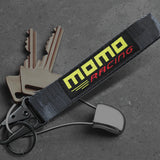 MOMO Black Keychain with Metal Key Ring