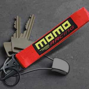 MOMO Red Keychain with Metal Key Ring