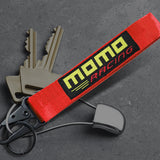 MOMO Red Keychain with Metal Key Ring