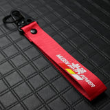Mugen Red Keychain with Metal Key Ring