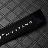 Ford Mustang Black Keychain with Metal Key Ring