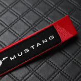 Ford Mustang Red Keychain with Metal Key Ring
