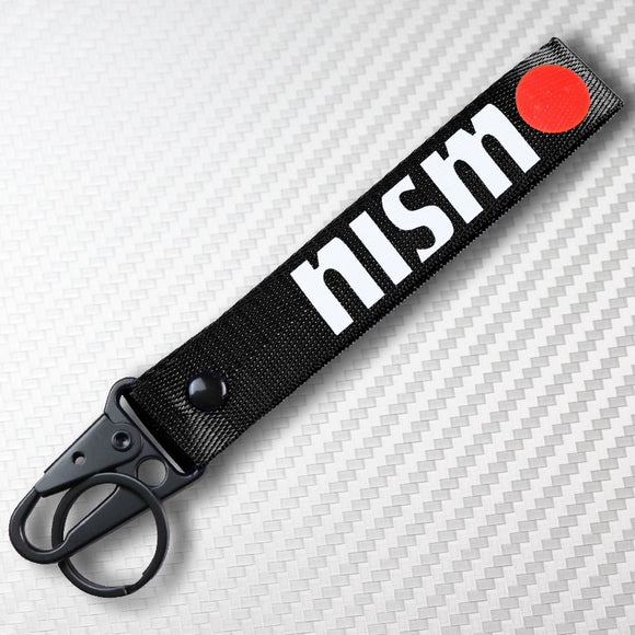 Nissan Nismo Black Keychain with Metal Key Ring