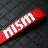 Nissan Nismo Red Keychain with Metal Key Ring