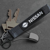 Nissan Black Keychain with Metal Key Ring