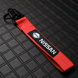 Nissan Red Keychain with Metal Key Ring